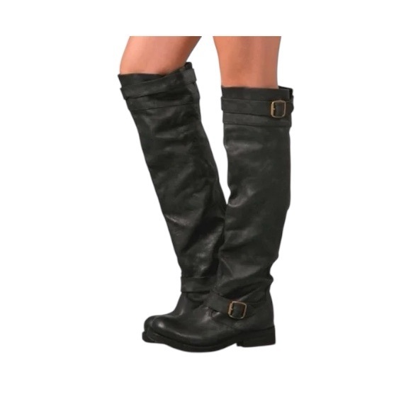 Jeffrey Campbell Black Over the Knee Boots - Picture 2 of 8